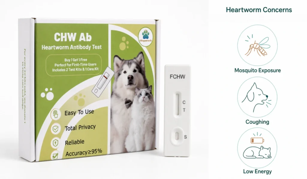 Shop Home Kits 23 VitapawTech Herzwurm-Antigen-Testkit für Hunde und Katzen