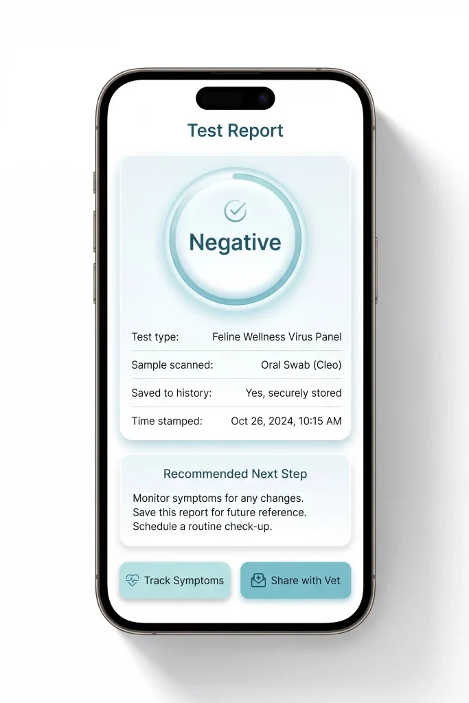 Heimsets kaufen 35 Benutzeroberfläche der Vitapawtech-App zum Teilen von Haustiertestberichten