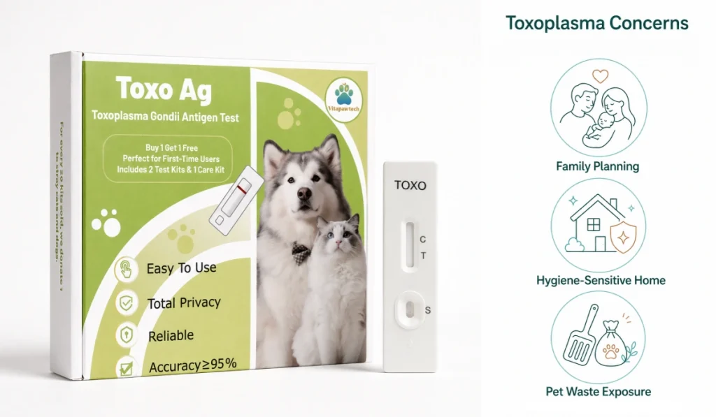 Heimsets kaufen 25 VitapawTech Toxoplasma-Antigen-Testkit für Hunde und Katzen