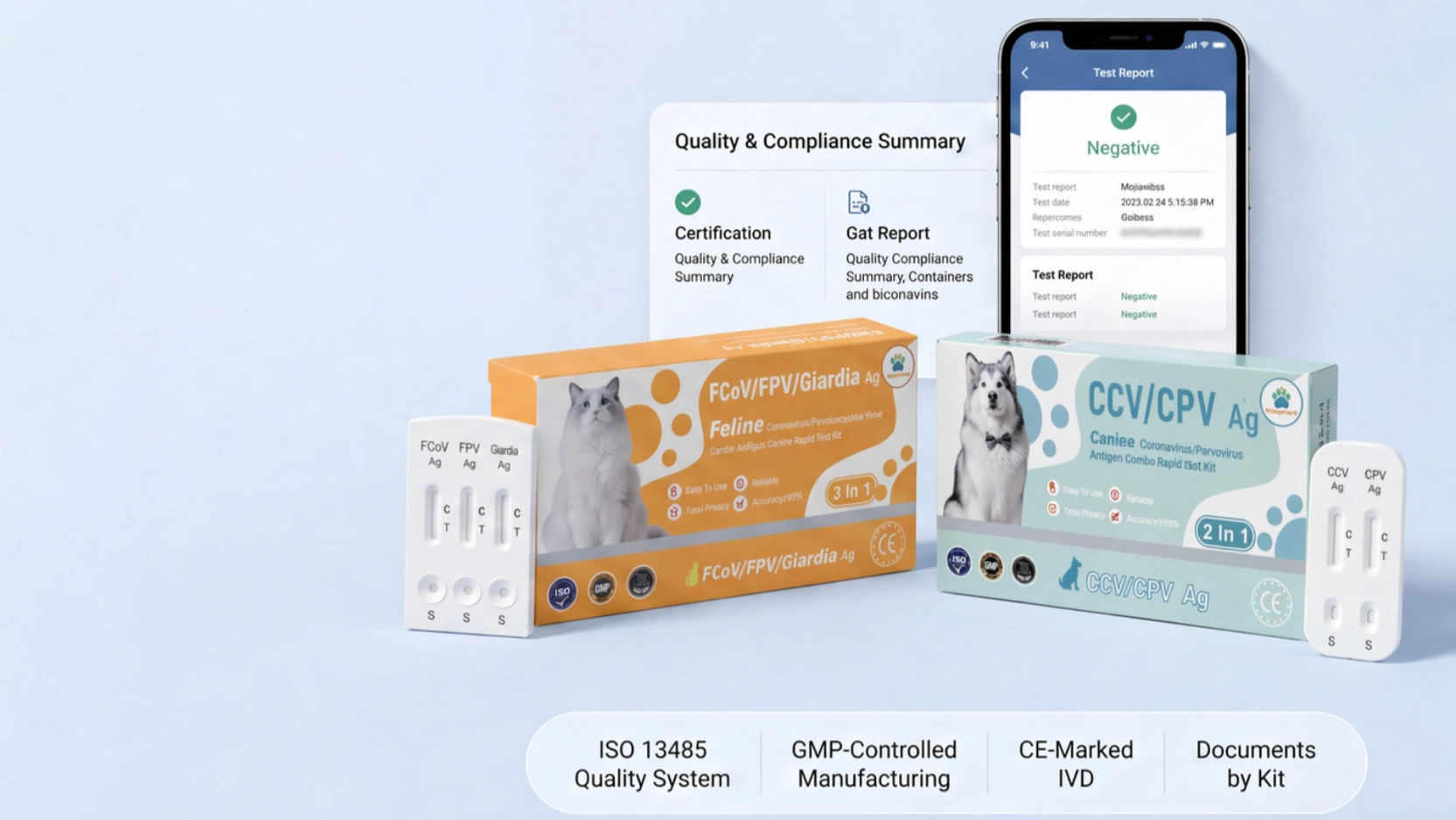 vitapawtech pet virus test kits quality compliance mobile